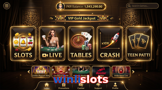 Main screen of Winlislots casino page for PK players